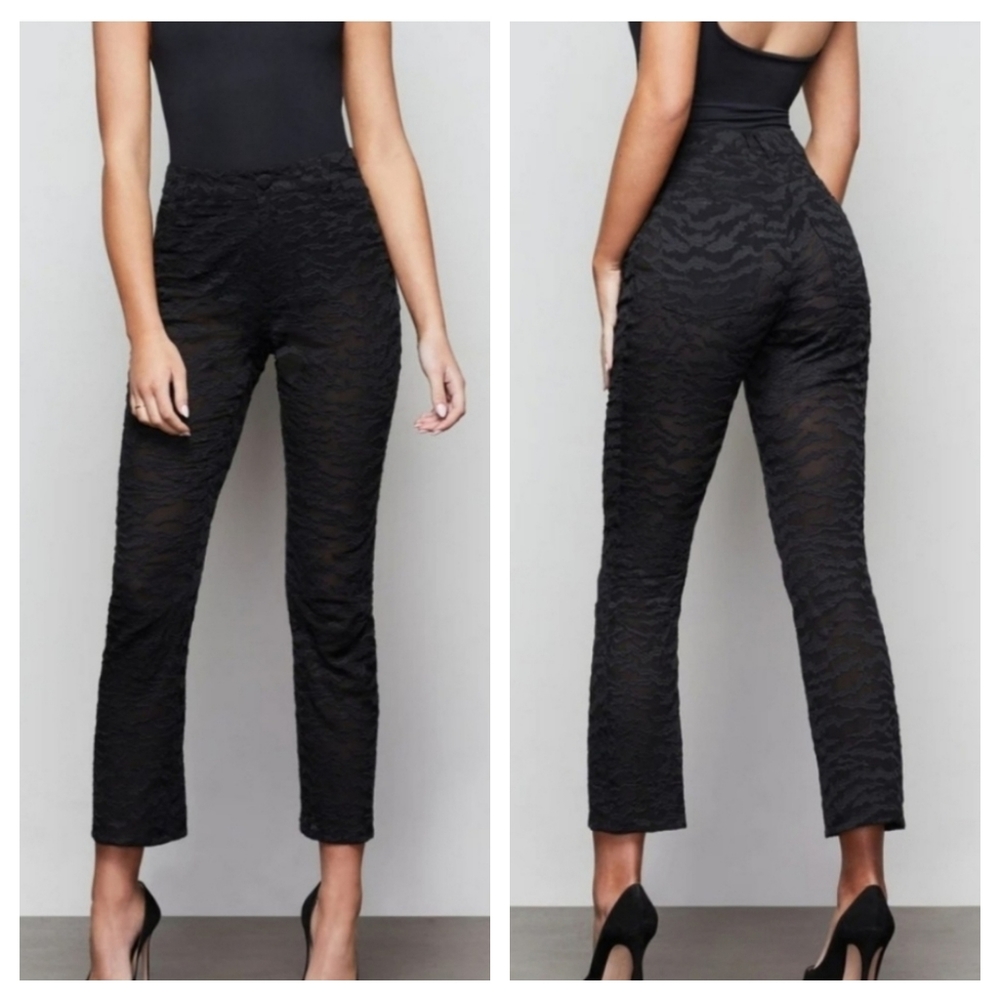 Good American Lush Zebra Sheer Ankle Pants